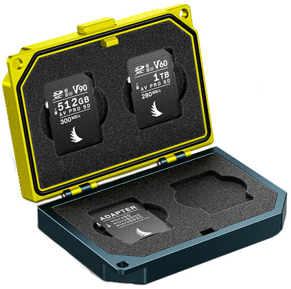 Angelbird Technologies Angelbird Media Tank SD Speicherkartenetui – 4 Karten, Aluminium – für SD Karten – Schwarz