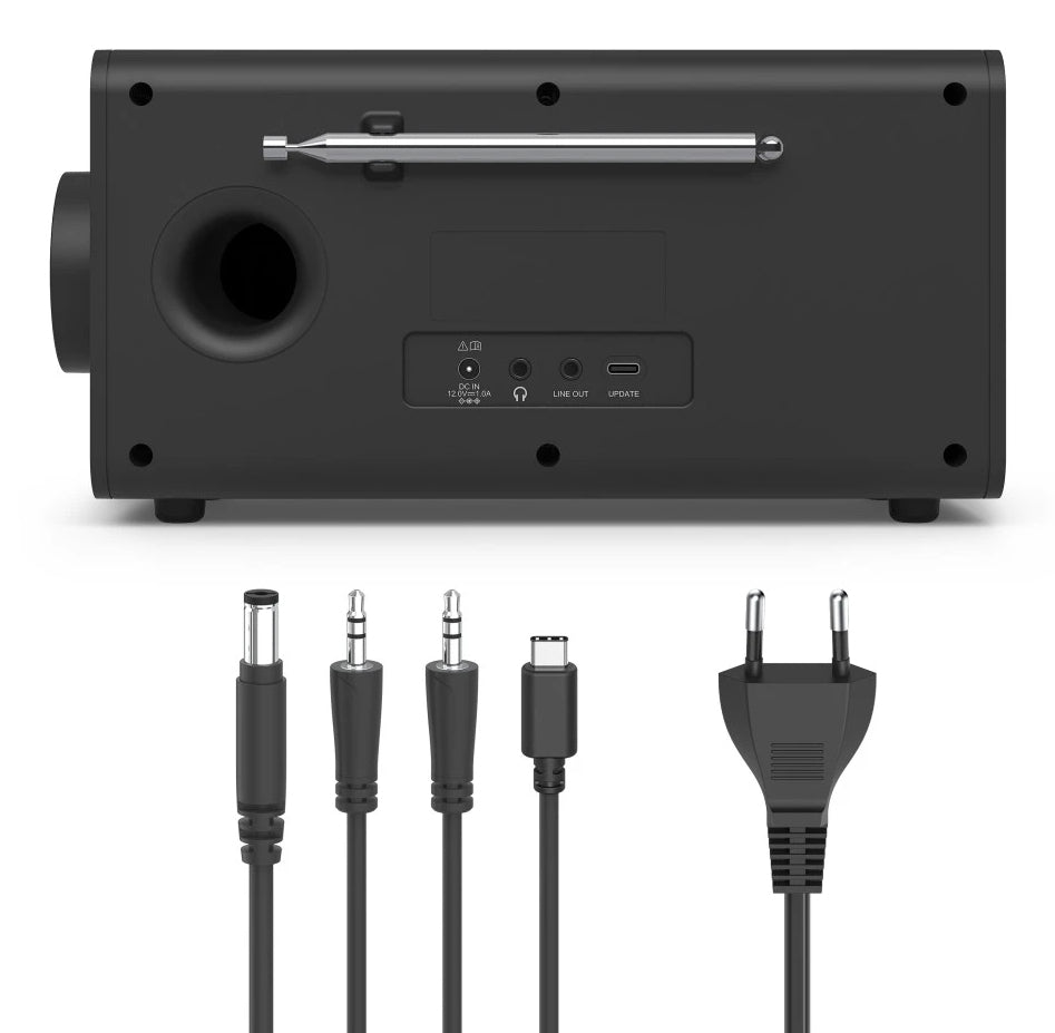 Hama DR1001 – Radiowecker DAB+/FM, Bluetooth, 2 Weckzeiten – Schwarz