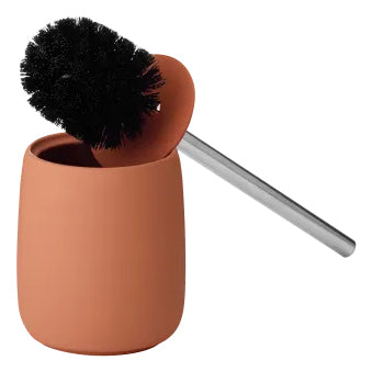 Blomus WC-Bürstenset – Keramik, Braun, mit Deckel, rutschfest, H 39 cm, Ø 11 cm
