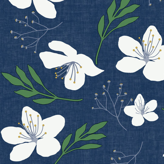 d-c-fix Tischdecke – 140×180 cm, Polypropylen, Blau, Blumenmuster