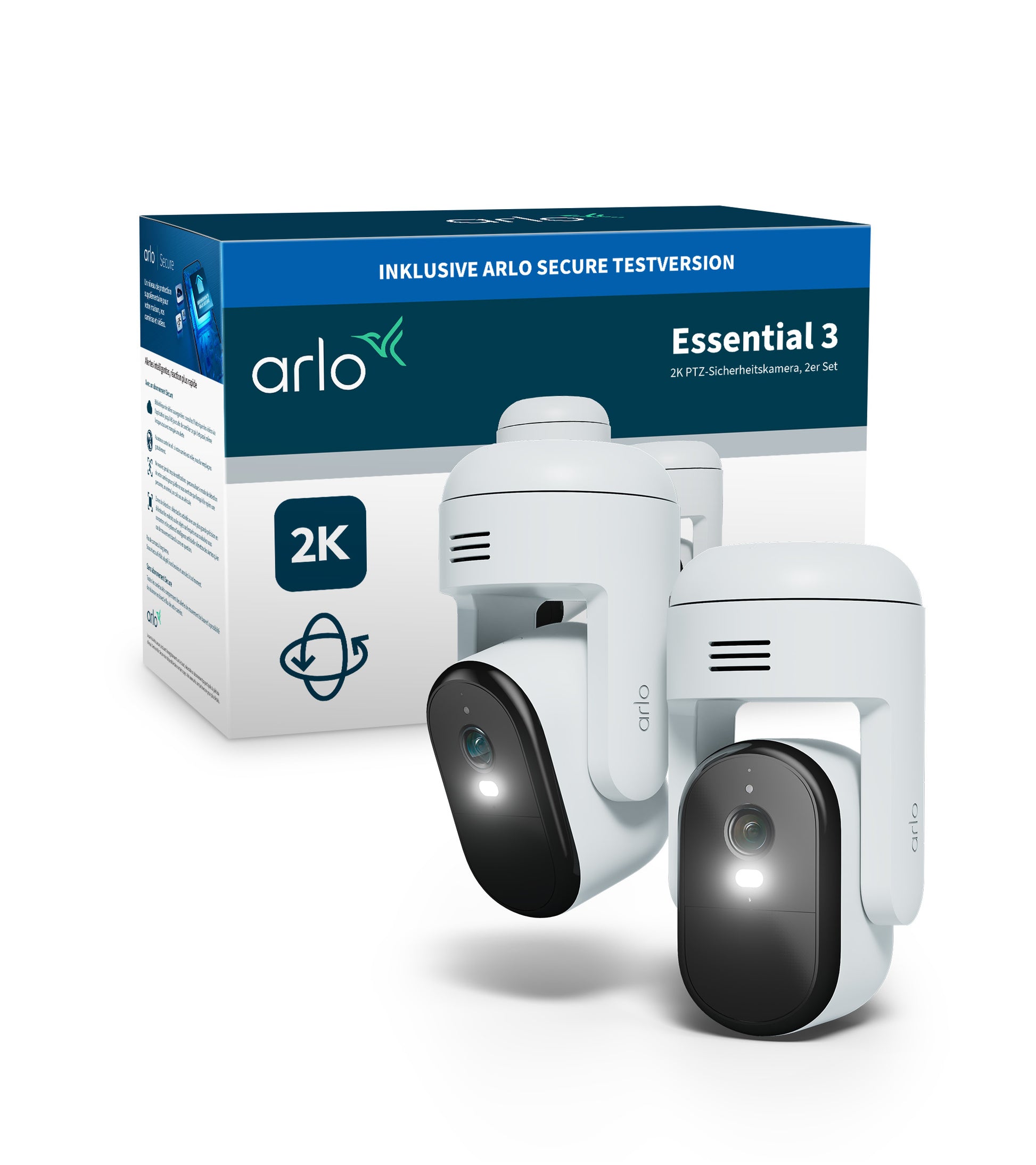 Arlo VMC3283 IP-Kamera – 3 MP, PTZ, IP65, für Amazon Alexa, weiss