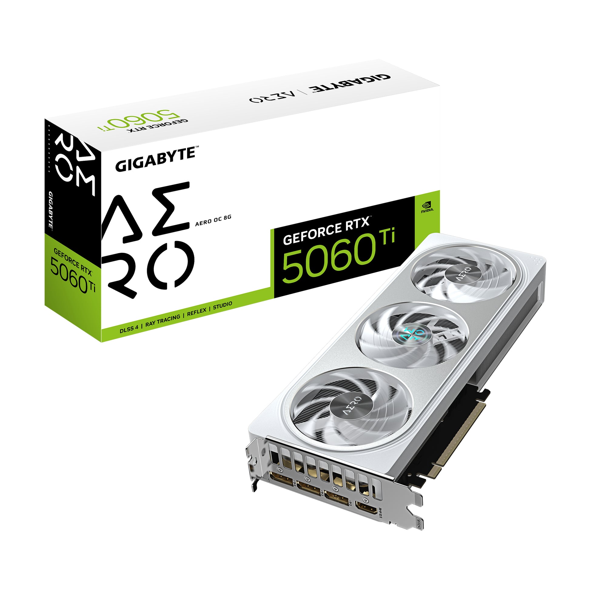 GIGABYTE GV-N506TAERO OC-8GD – PCIe Grafikkarte – 8 GB GDDR7, 3×DP, 1×HDMI, PCIe x8 5.0, 135 W