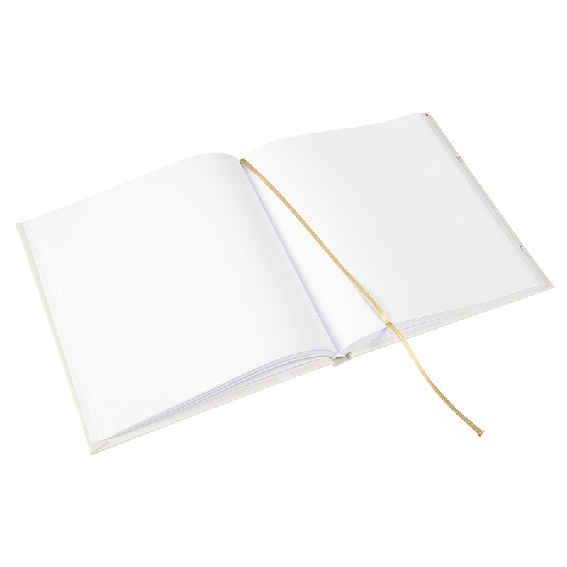 Goldbuch Golden Heart Gästebuch – 230 × 250 mm – 176 Seiten – gebunden, Papiereinband, weiss