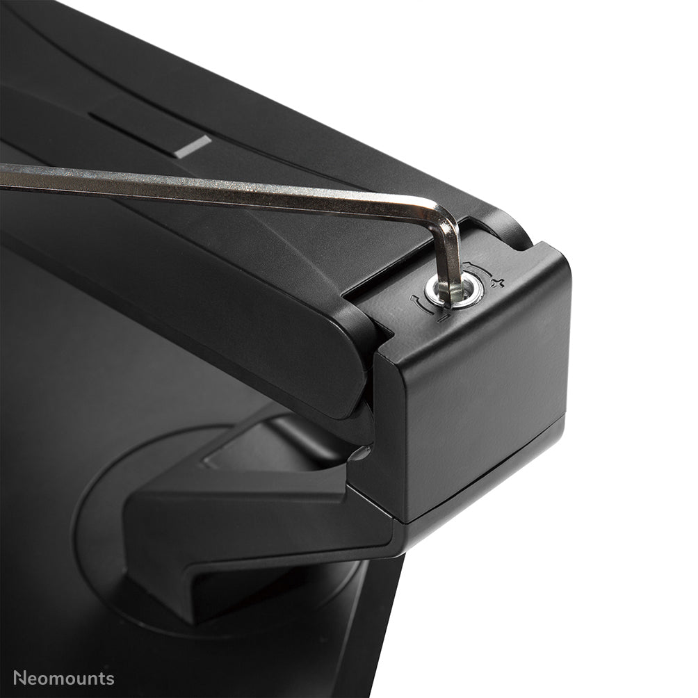 Neomounts FPMA D885BLACK – Tischhalterung, bis 32", VESA 75 × 75 mm, 10 kg, neigbar, schwarz