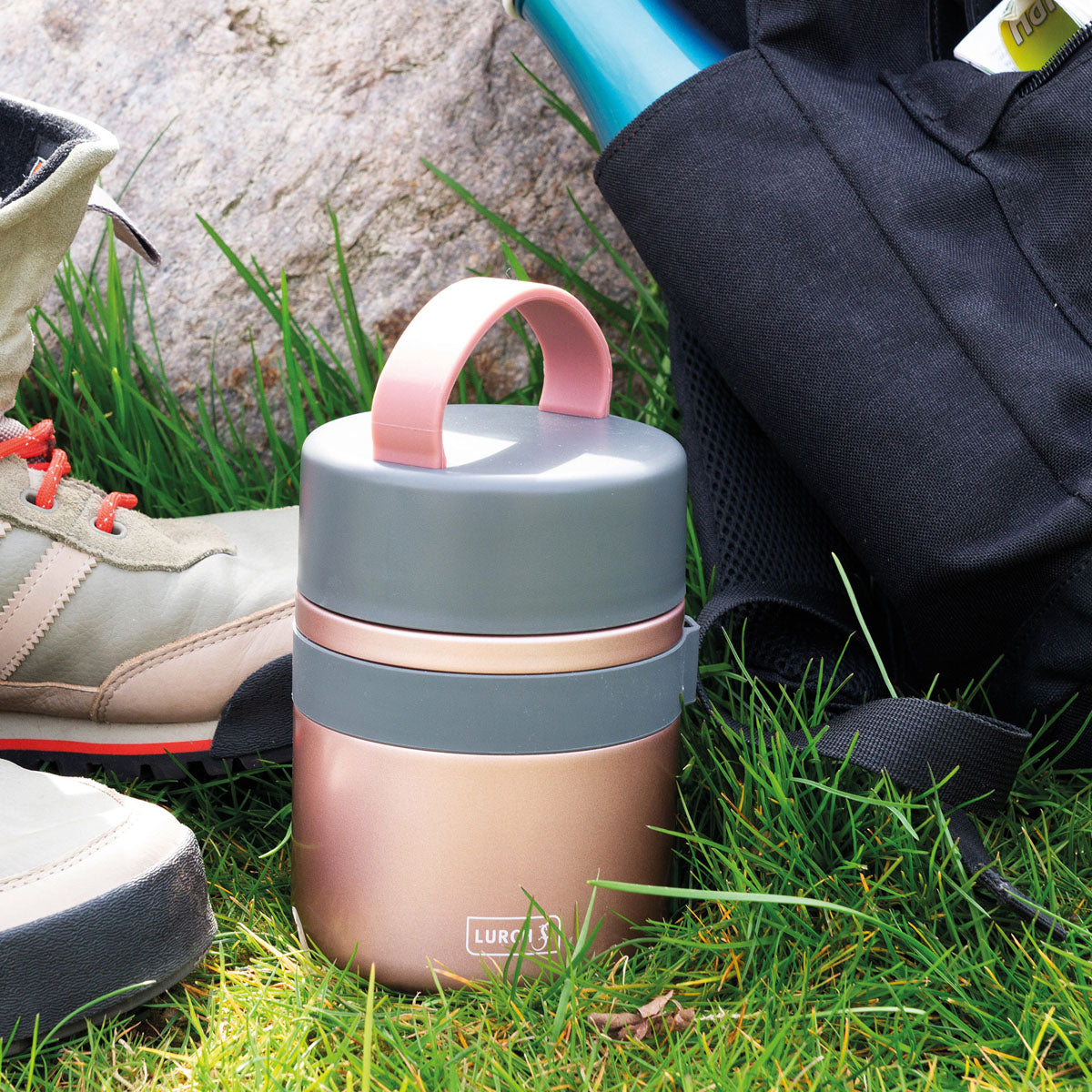 Lurch Iso-Pot 2.0 – Lunchbox 500 ml, Ø 11 × 14 cm, Edelstahl, Roségold, isoliert