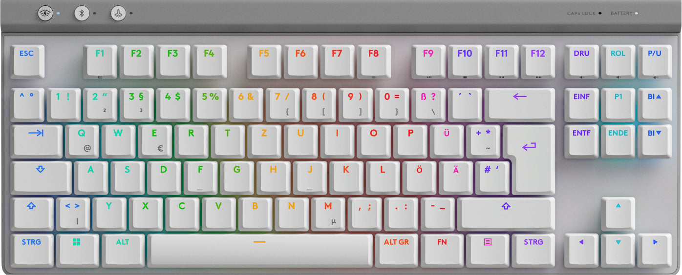 Logitech G G515 – Gaming-Tastatur TKL – mechanisch, RGB – Bluetooth & 2,4 GHz (Nano-Empfänger) – QWERTZ (DE)