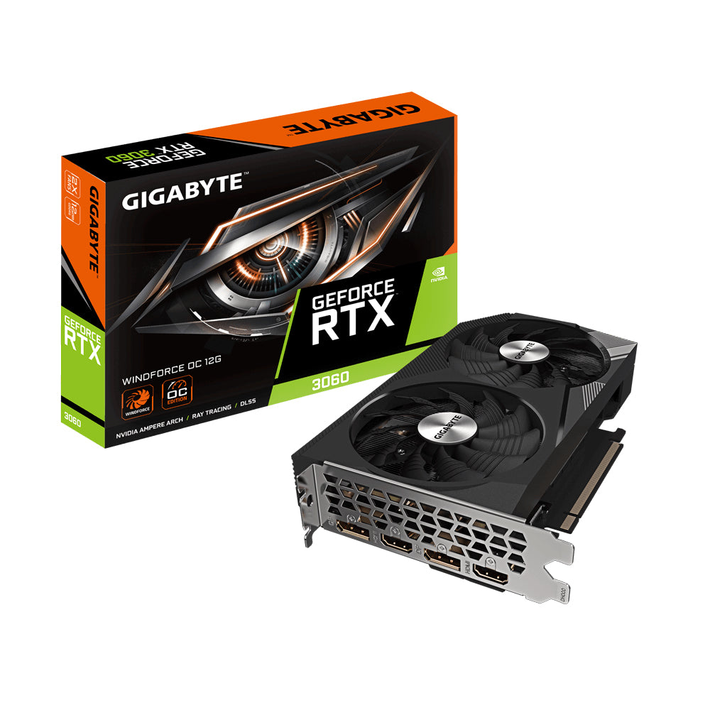 GIGABYTE GeForce RTX 3060 WINDFORCE OC 12G – Grafikkarte – 12 GB GDDR6, 192-Bit, 2×HDMI/2×DP, PCIe 4.0