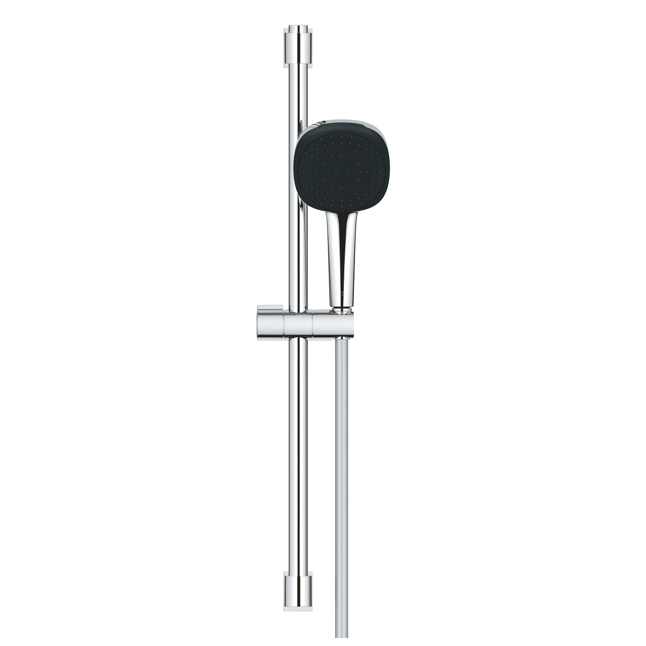GROHE Duschsystem Vitalio Comfort 110 – 175 cm Schlauch, Metall, 3 Strahlarten, Chrom