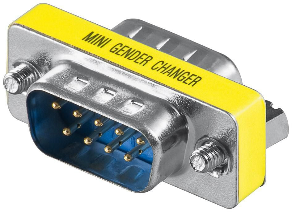 Microconnect Serielladapter DB9 zu DB9 – männlich zu männlich, Blau