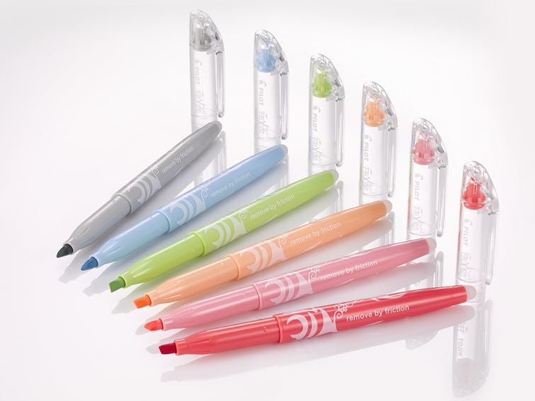 Pilot FriXion Light Textmarker Set 6 Farben – Keilspitze, 3,3 mm, radierbar