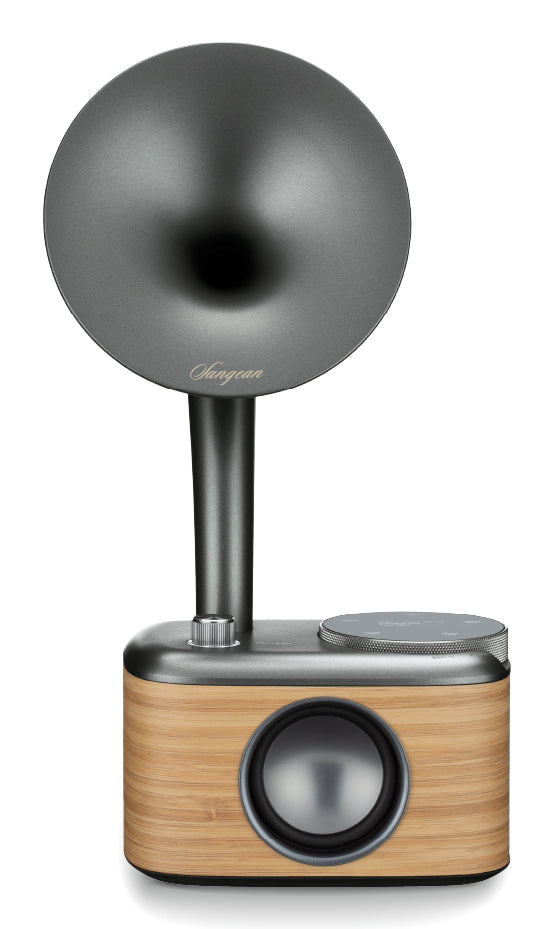 Sangean CP-100D – DAB+/UKW-Tischradio, Bluetooth – Grau/Hellbraun