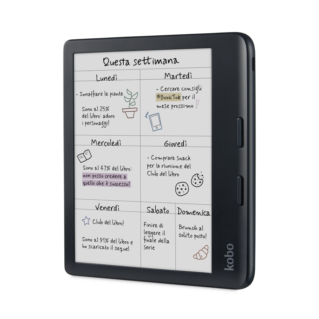 Kobo Libra Colour Schwarz – 7" E Ink Kaleido 3, 32 GB, wasserfest, mit Stylus