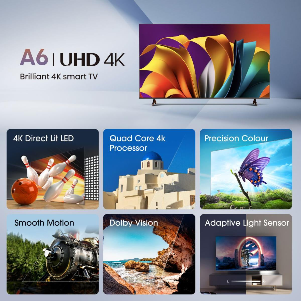 Hisense 65A6N – 65" TV – 4K UHD – LCD (Direct-LED) – VIDAA U7 – 60 Hz – Dolby Vision