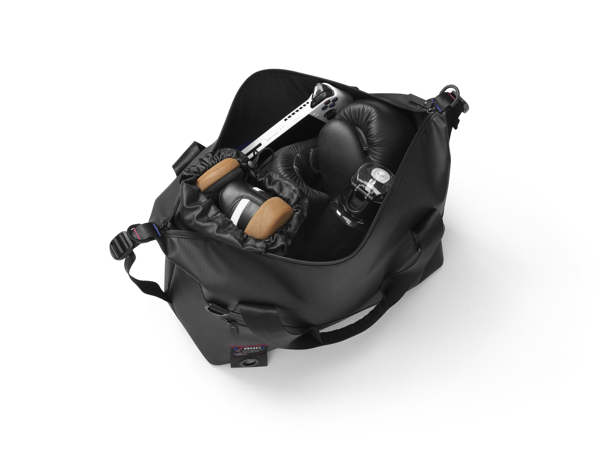 ASUS Sporttasche ROG Slash Duffle Bag – 26,5 l, wasserfest, Polyester, schwarz, 45 × 27 × 20 cm