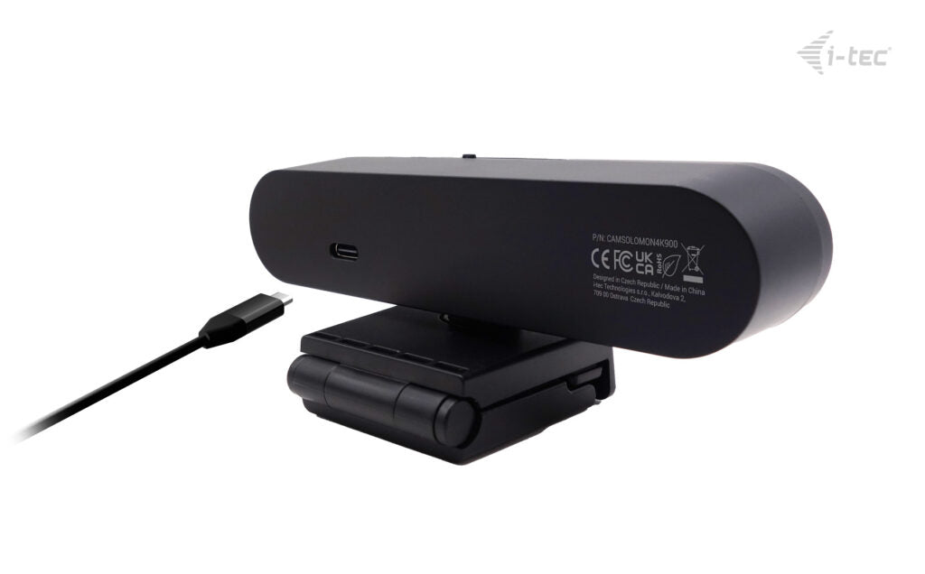 i-tec SOLOMON PRO 900 Webcam – 4K Ultra HD, 30 fps, Autofokus, USB-C, Sichtschutz – Schwarz