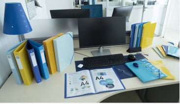 Exacompta Ringbuch – 4-Ring Ø 30 mm – für A4 – Rückenbreite 4 cm – Marineblau