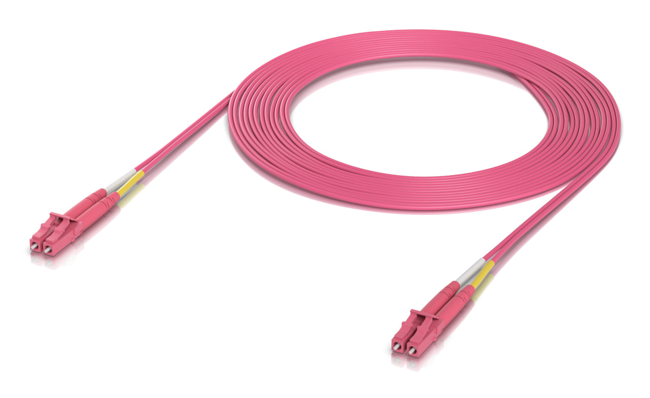 Ubiquiti LWL-Patchkabel (50 Stück) – LC-LC, Multi-Mode (OM4), 3 m, LSZH, Rose