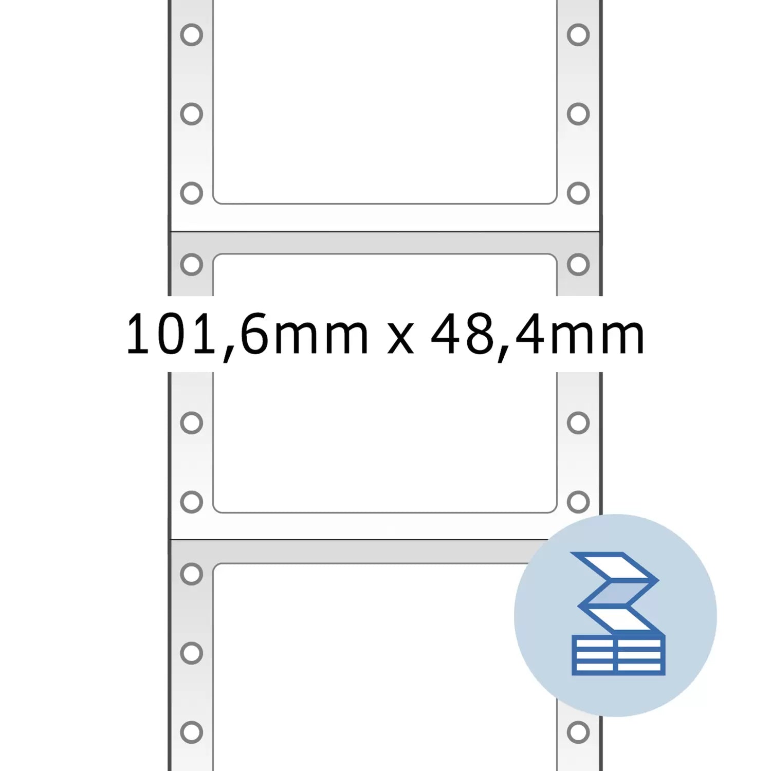 HERMA Druckeretiketten, 102 mm × 48 mm, weiss, Papier, permanent, 2000 Etiketten