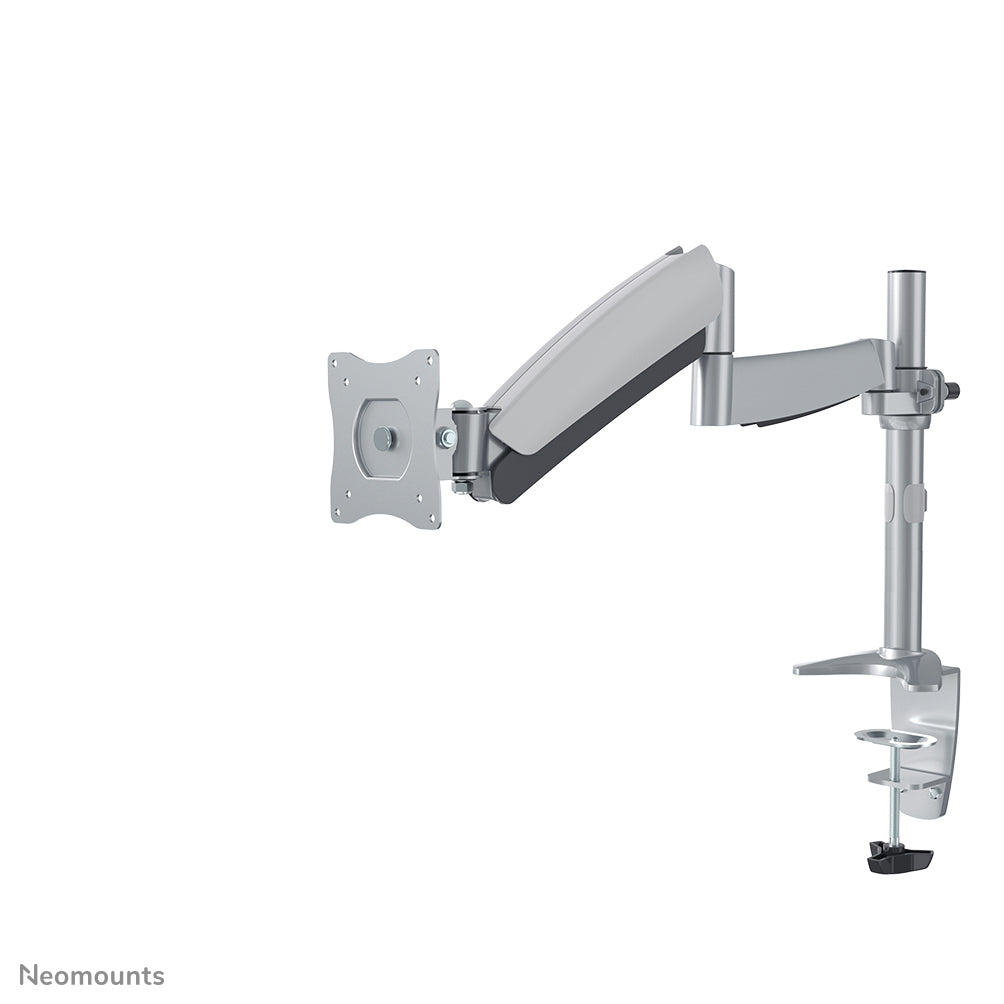 Neomounts Monitorarm, Tischklemme, bis 30", höhenverstellbar, Gasfeder, neigen/schwenken, Silber