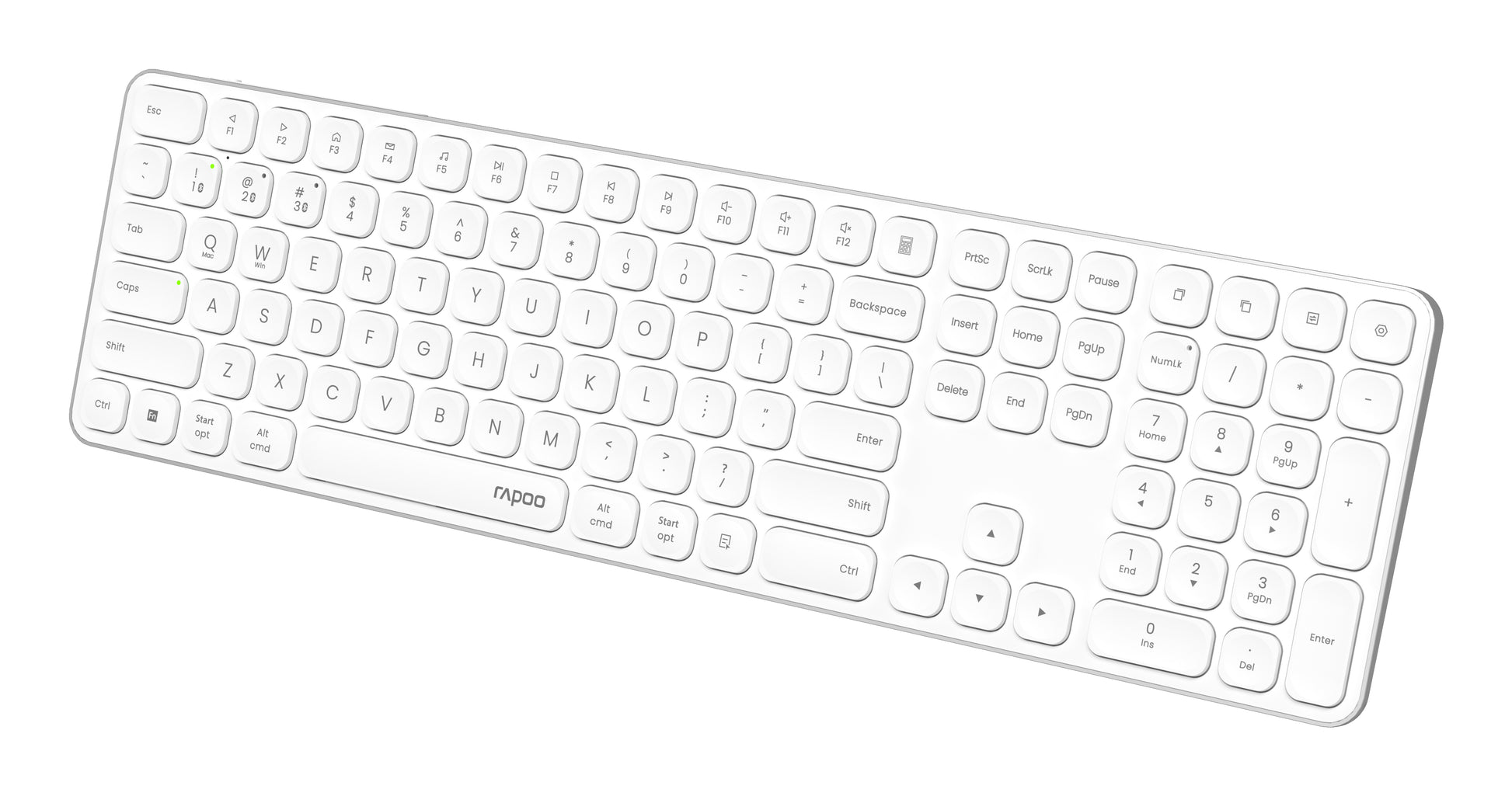 Rapoo E9810 – Kabellose Tastatur (Bluetooth/2,4 GHz), CH-Layout (DE-CH) – für Windows & macOS
