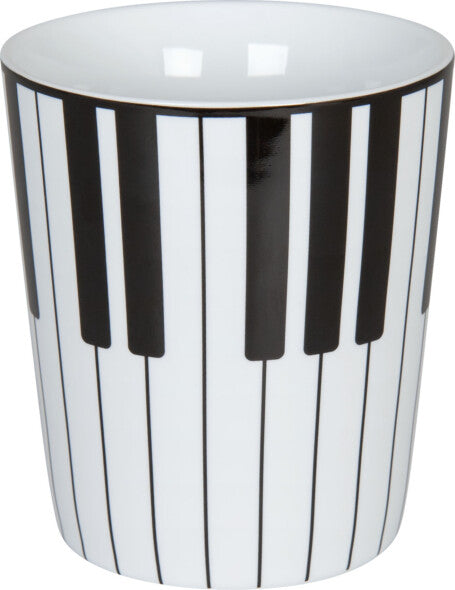 Könitz Porzellan Könitz Becher Piano – 380 ml, Ø 9,0 cm, Porzellan, Weiss, spülmaschinenfest, mikrowellengeeignet