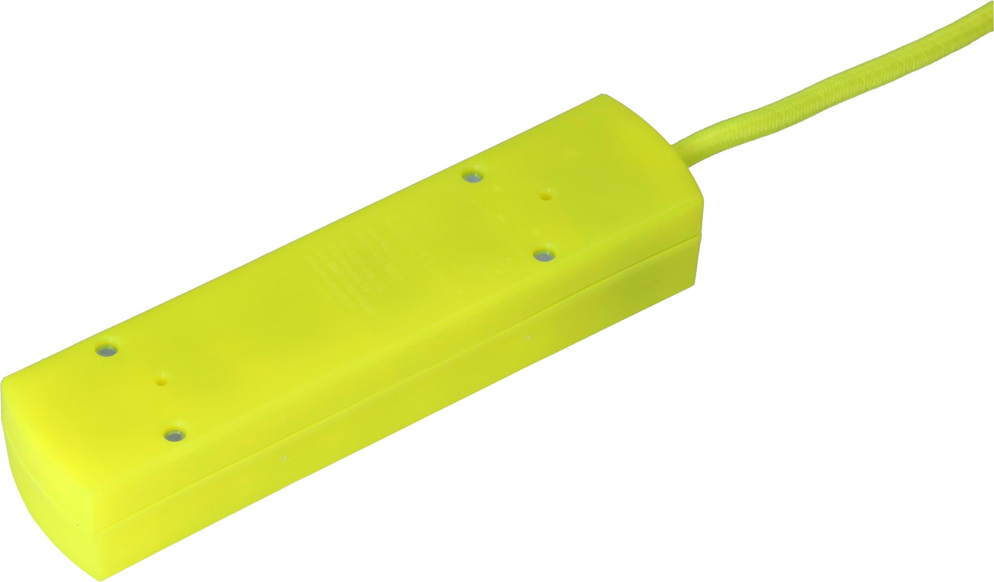MaxTex Steckdosenleiste – 5× T13, 2 m, mit Schalter, Gelb/Neongelb