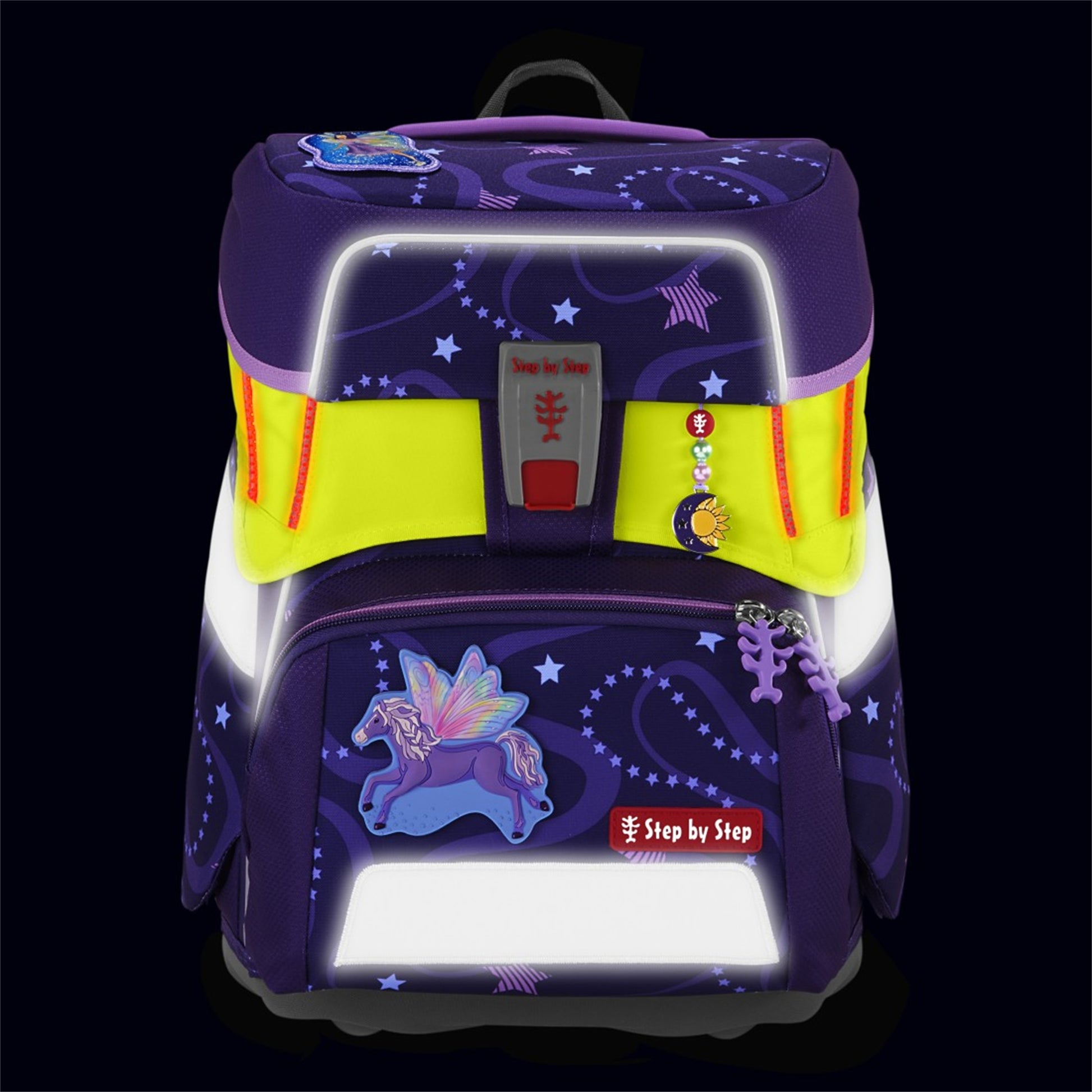 Step by Step Sicherheits-Set – mit LED, aufladbarem Akku, Reflektoren – Kunststoff, Gelb