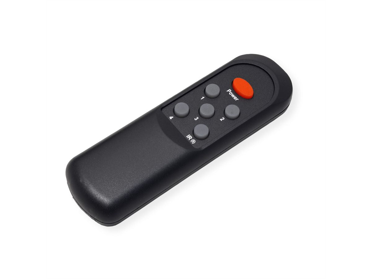 ROLINE HDMI Switch, 4×1, 8K@60 Hz, HDCP 2.3, IR-Fernbedienung, Schwarz