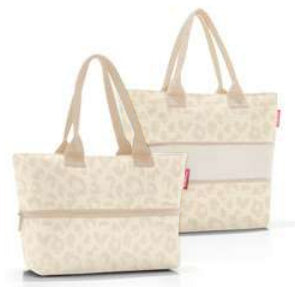 Reisenthel Stofftasche, Polyester, Motiv Leo Vanilla, 265×500×165 mm