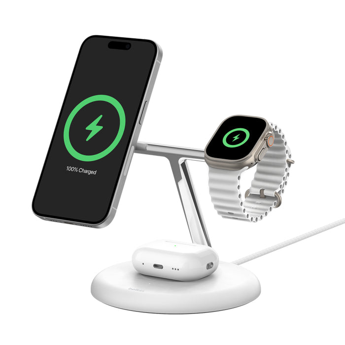 Belkin BOOSTCHARGE PRO Ladestation – magnetische 3-in-1, verstellbar