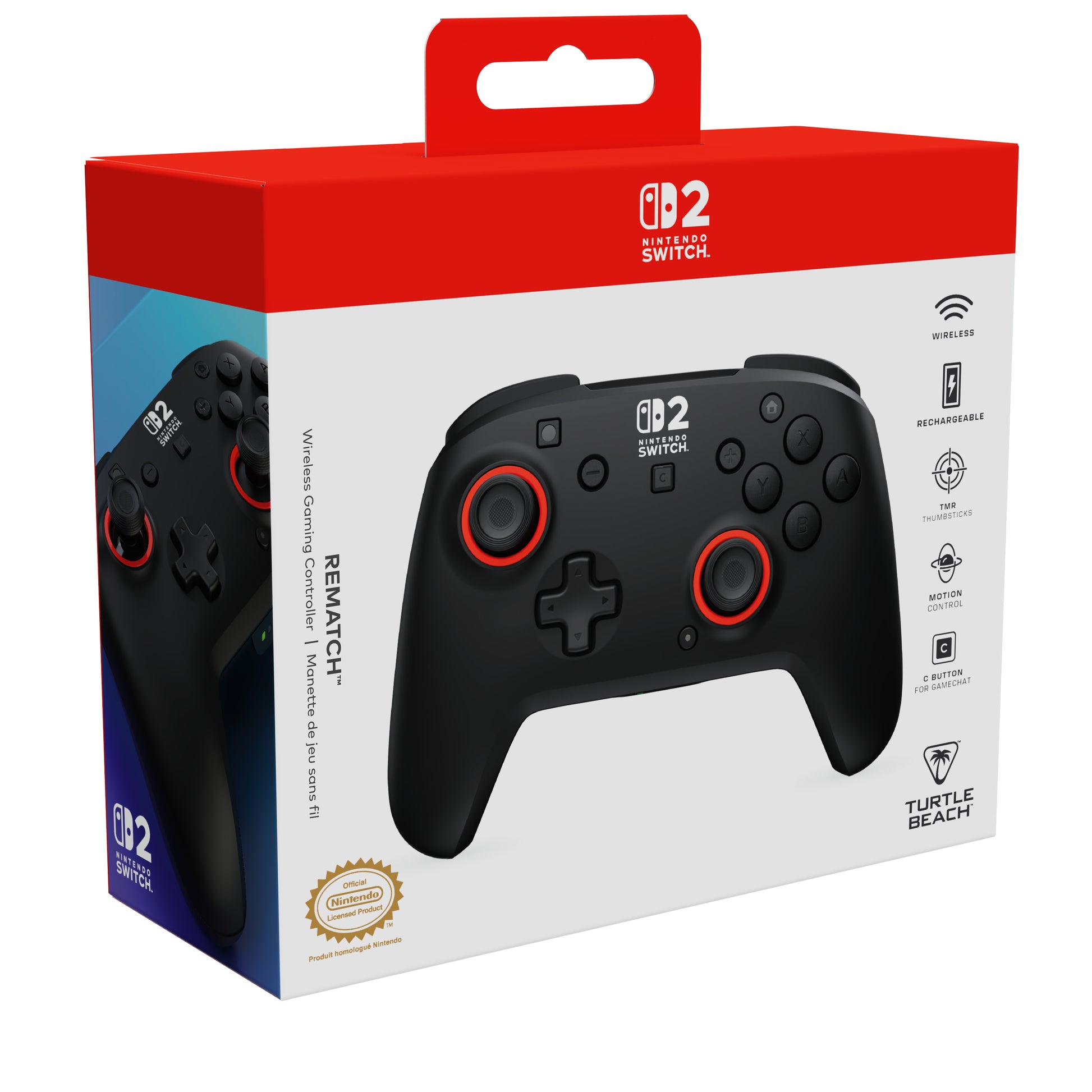 Turtle Beach Rematch TBC-8105 – Gamepad – USB + Bluetooth, USB-C, für Nintendo Switch & mehr, Schwarz