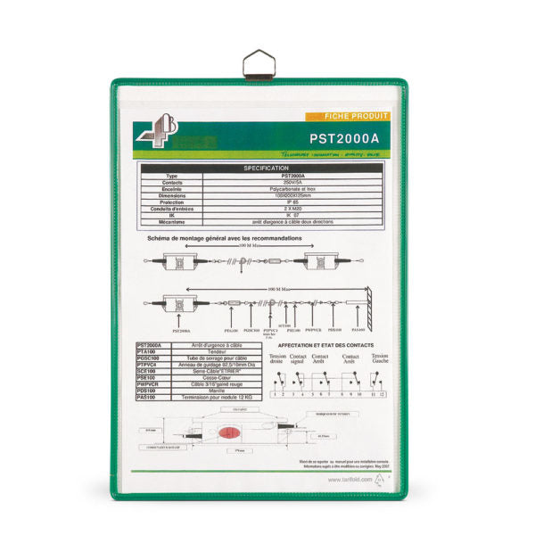 Tarifold Sichttafel für A4, grün – 5 Stk
