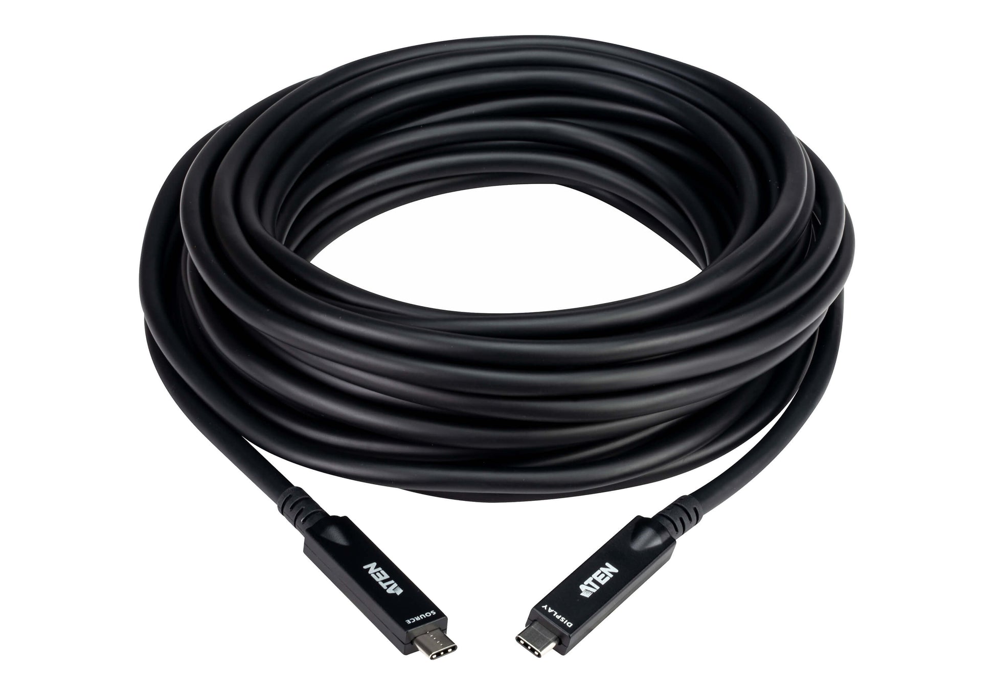 ATEN USB-C Verlängerungskabel – USB 3.2 Gen 2 (10 Gbit/s) – 10 m – PD 60 W – 4K/60 – Aktiv, optisch – Schwarz