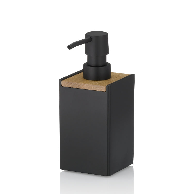 Kela Seifenspender – Polyresin, schwarz, 300 ml