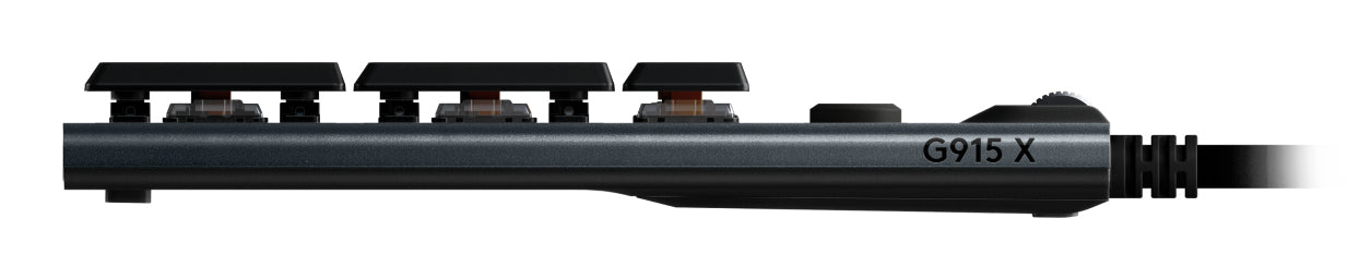 Logitech G G915 X – Gaming-Tastatur – Mechanisch, RGB – Kabelgebunden, USB-A – QWERTZ (DE) – Schwarz