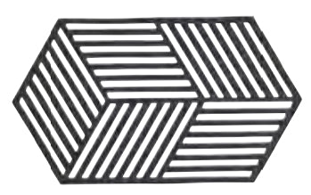 Zone Denmark Topfuntersetzer 14 × 24 × 0,9 cm, Silikon, Schwarz