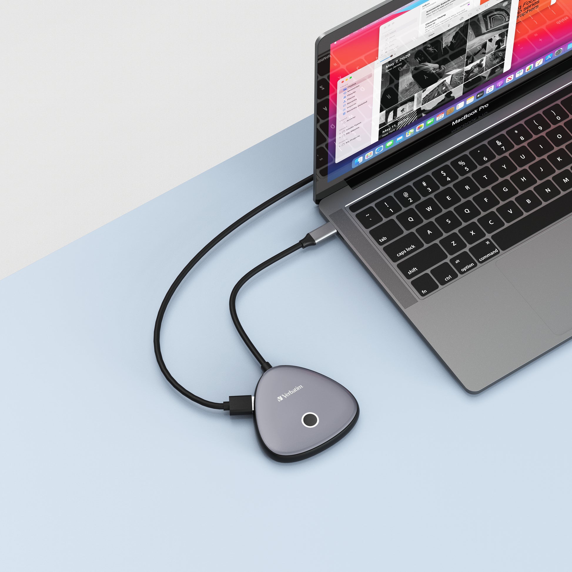 Verbatim WDA-02 – Wireless HDMI Extender-Set, 4K, USB-C, für Android, Windows und Mac