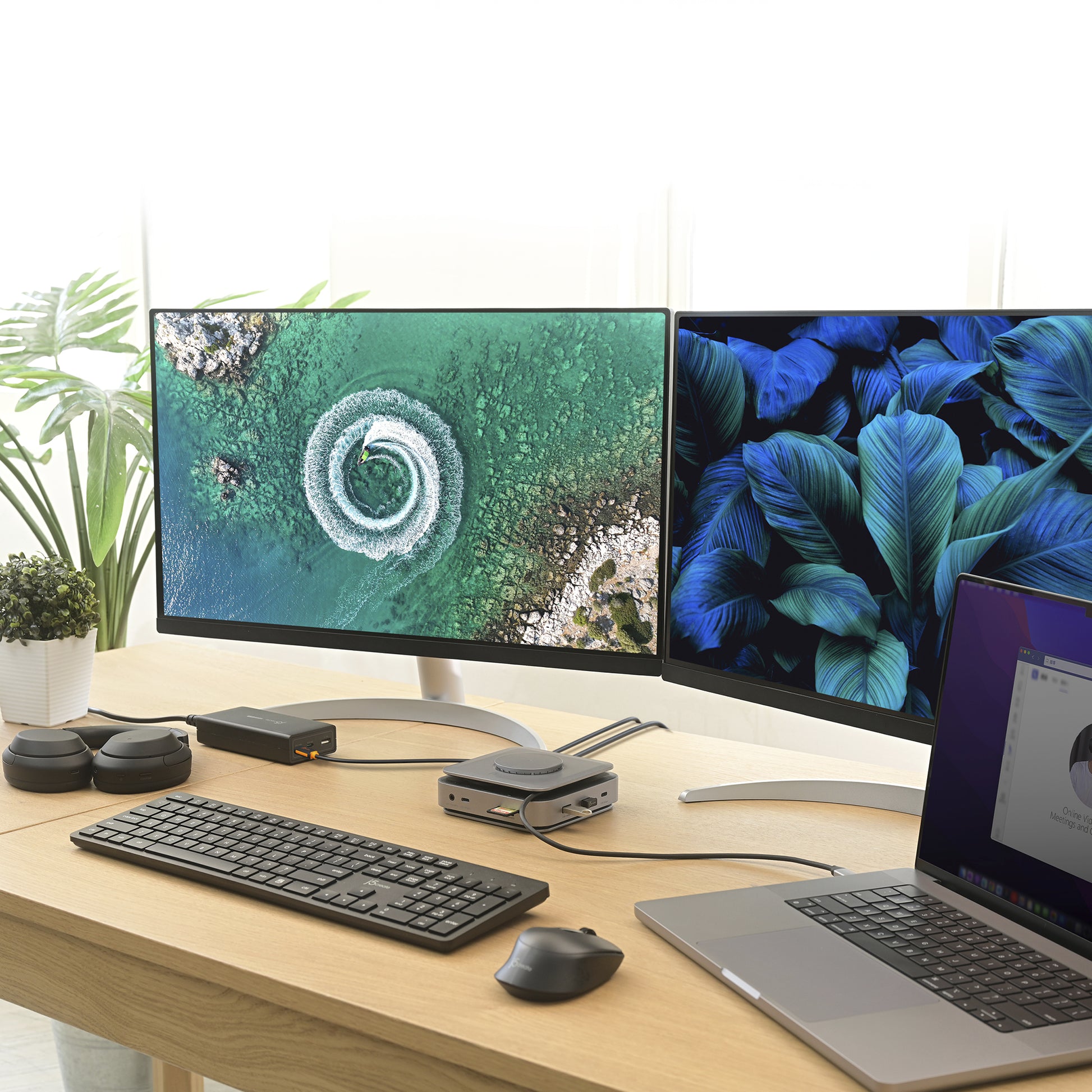 j5create JCD3199-N Dockingstation – USB-C, 2× HDMI, 2× USB-A, 3× USB-C, 140 W PD, GbE, für Windows/Mac/Android
