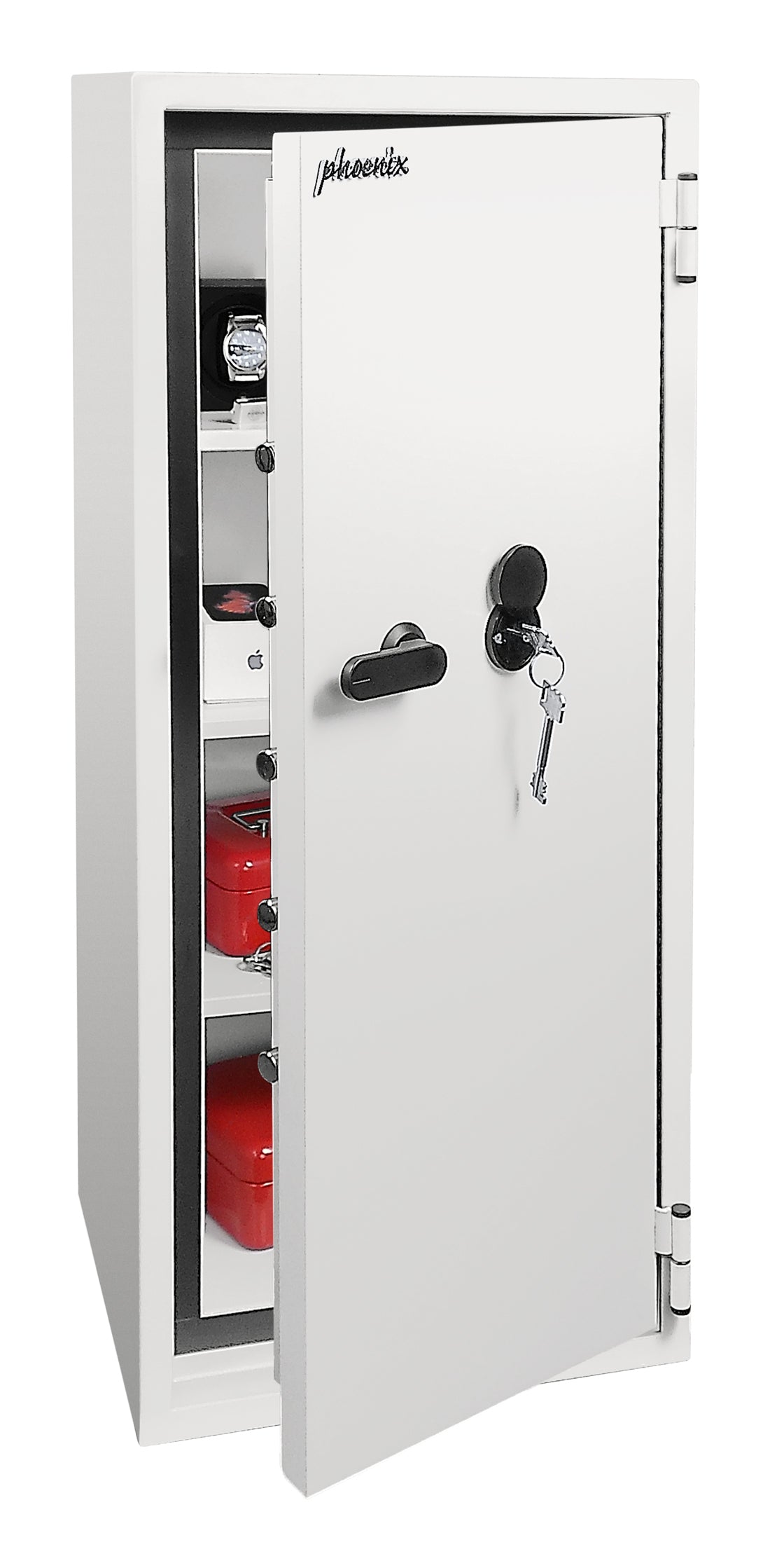 Phoenix Safe Co. Phoenix Sicherheitsschrank Fortress Pro SS1465K – Schlüsselschloss – 97 l – Feuerschutz 60 min – Weiss