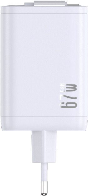M. Schönenberger 24.11067WS USB-Ladegerät 67 W – USB-C×1, USB-A×1 – PD, QC 2.0, GaN – Weiss
