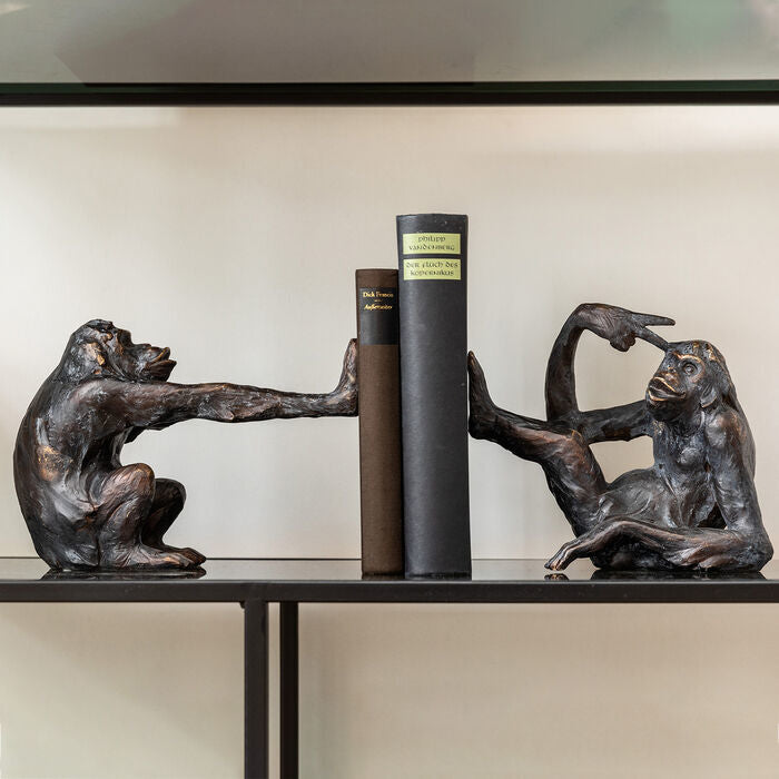 KARE Design Monkey Buchstütze – Kunststoff – Braun – 200 × 170 × 100 mm