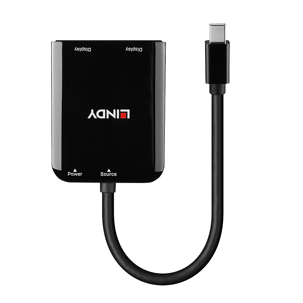 Lindy 38432 Multi-Monitor-Adapter Mini DisplayPort zu HDMI – 2× HDMI, 4K @ 30 Hz, HDMI 2.0, USB-Netzteil