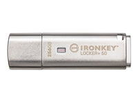 Kingston Technology Kingston IronKey Locker+50 USB-Stick – 256 GB, USB 3.2, 256-Bit AES-Verschlüsselung