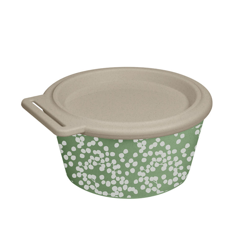 Koziol Dip-Schale – 250 ml, Ø 11 cm, Kunststoff (Recycling), Grün, mit Deckel, spülmaschinenfest