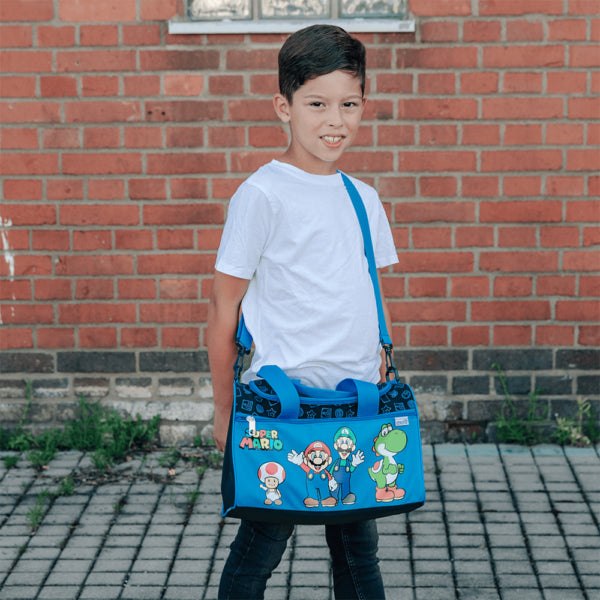 Scooli Sporttasche Super Mario – 8 l, Polyester, Schwarz, 33 × 22 × 10 cm