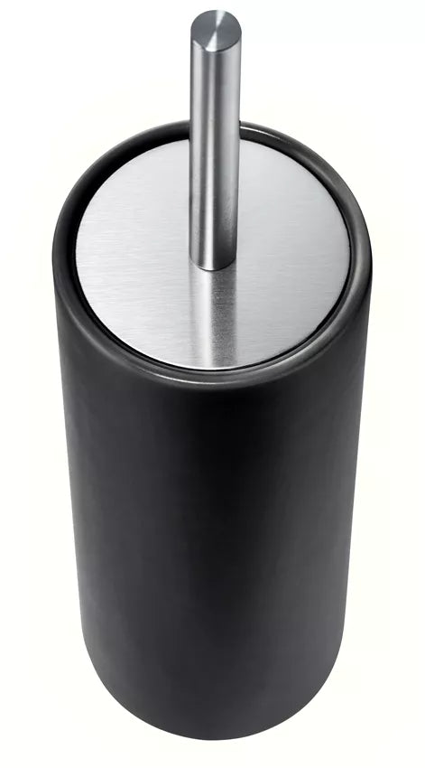 Diaqua Zylo – WC-Bürstenset – Keramik, Schwarz, bodenstehend, mit Deckel, H 39 cm, Ø 10,5 cm