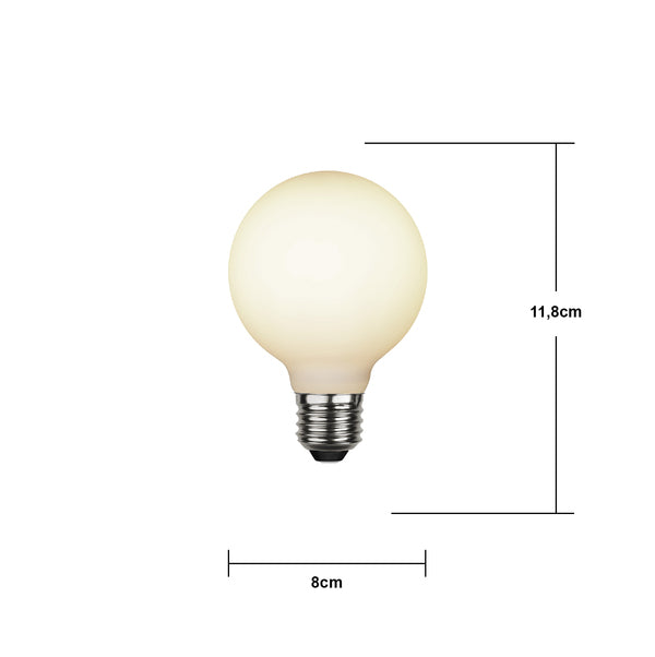 Star Trading LED-Leuchtmittel E27 Globus (G80) – 400 lm, 5 W, Warmweiss 2600 K