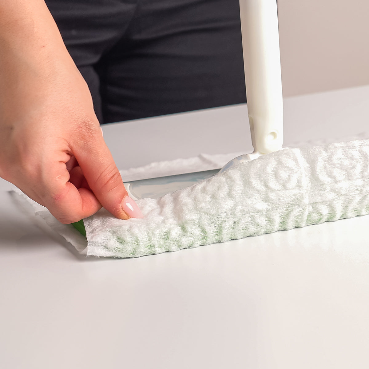 CREaCLEAN Ersatztücher Dry XL – Polyester – 40 × 21 cm – Weiss – 20 Stk.