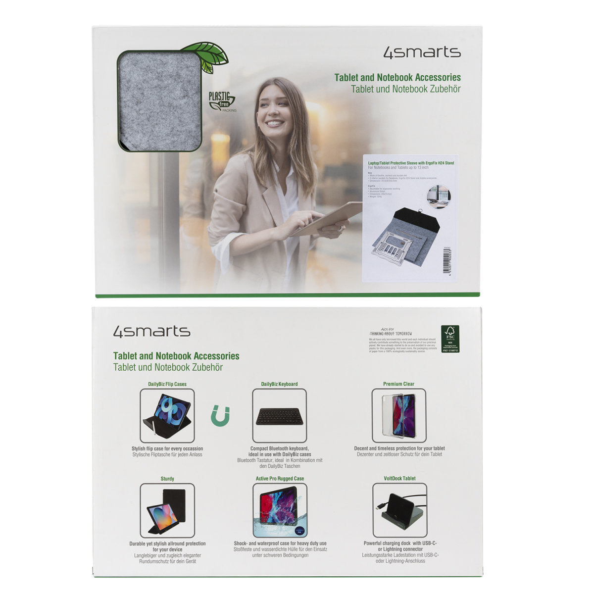 4smarts Notebook-Tasche für Geräte bis 13" – Grau