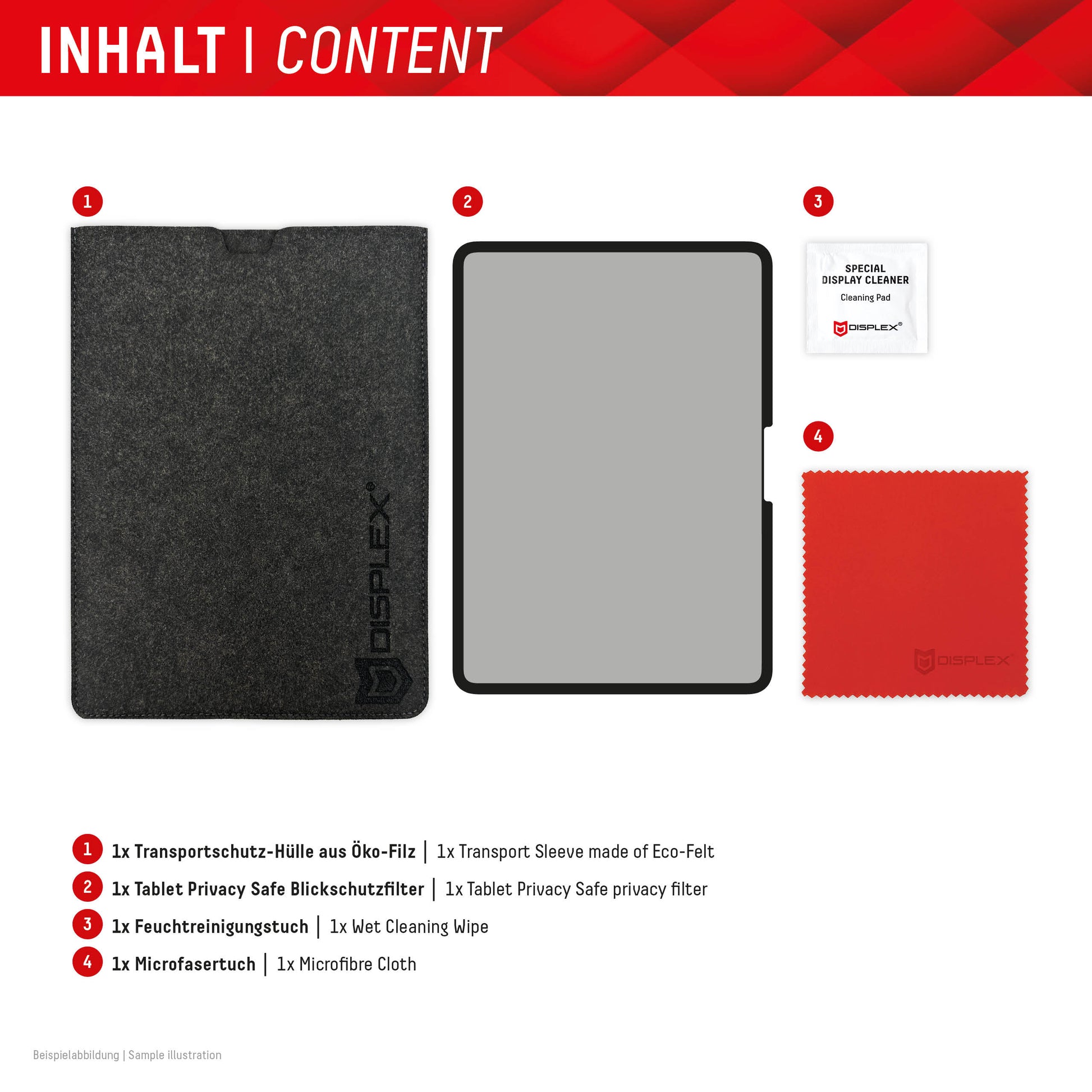 Displex Blickschutzfilter 3H, Anti-Fingerprint – für iPad Pro 11" (2025/2024)